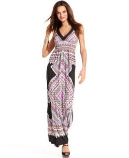 INC International Concepts Petite Dress, Sleeveless Exotic Print Maxi   Dresses   Women