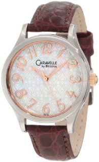 Caravelle by Bulova Women's 45L129 Strap Watch with Rose Gold Dial Markers Watch Watches