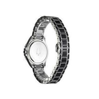 Bulova Women's 98R129 Diamond Accented Case Bracelet Black Dial Watch at  Women's Watch store.