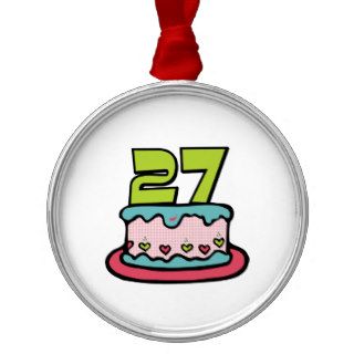 27 Year Old Birthday Cake Ornaments