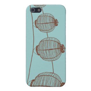 Brown and Teal Japanese Lanterns Covers For iPhone 5