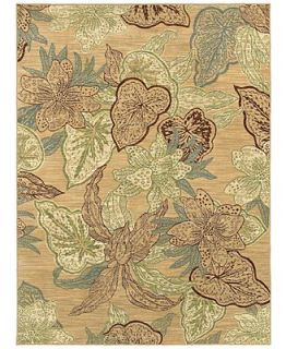 Shaw Living Area Rug, American Abstracts Collection 37200 Naples Gold 5 x 79   Rugs