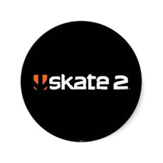 EA Games Skate 2 Logo Round Stickers