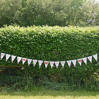 bespoke personalised large card bunting by daisyley