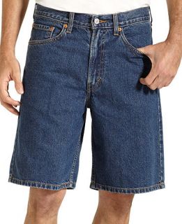 Levis 550 Relaxed Fit Dark Wash Jean Shorts   Shorts   Men
