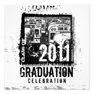 Graduation Party Invitation School Bus 12