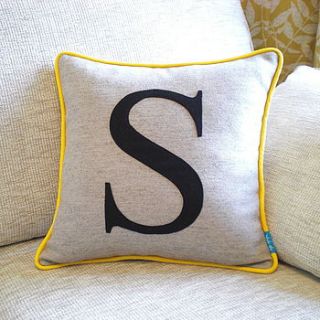 colour flash monogrammed cushion by kate sproston design