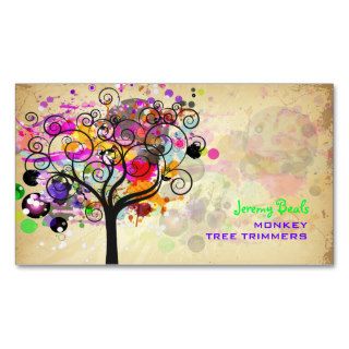 PixDezines Vintage/pink Grunge Tree Trimmers ♥♥♥ Business Cards