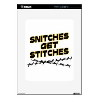 Snitches Get Stitches Decal For iPad