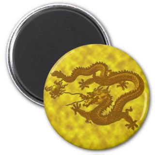 Gold Coin Dragon Fridge Magnet