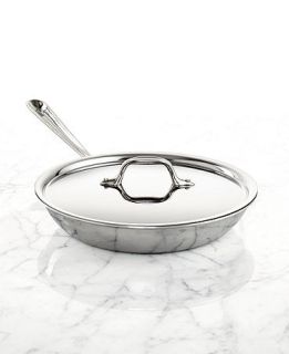 All Clad Tri Ply Stainless Steel 10 Covered Fry Pan   Cookware   Kitchen