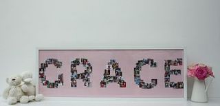 personalised name photo montage by the wonderwall print company