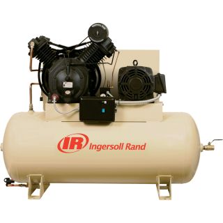 Ingersoll Rand Electric Stationary Air Compressor (Fully Packaged) — 15 HP, 50 CFM At 175 PSI, 230 Volts, Model# 7100E15-P  40 CFM   Above Air Compressors