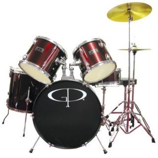 GP Percussion GP100 5 pc. Complete Drum Set   Wi