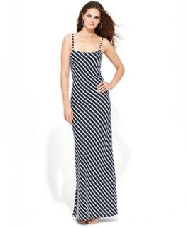 INC International Concepts Dress, Spaghetti Strap Striped Maxi   Dresses   Women