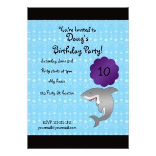 Shark birthday invitation