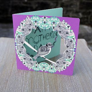 bird cut out mother's day card by prism of starlings