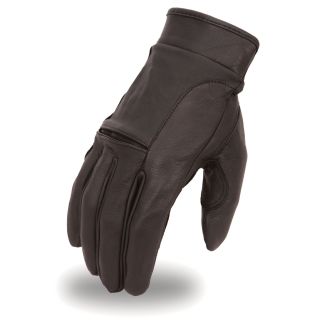 First Classics Men's Gel-Palmed Motorcycle Gloves — Black, Model# FI142GEL  Driving Gloves