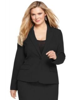 Calvin Klein Plus Size Single Button Jacket   Suits & Separates   Plus Sizes