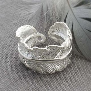 silver feather ring by martha jackson