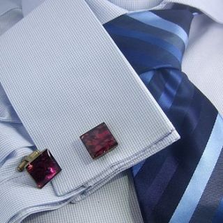 shell laminate square cufflinks by made by peggy