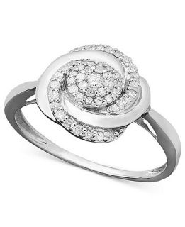 Wrapped in Love Diamond Ring, Sterling Silver Pave Diamond Ring (1/4 ct. t.w.)   Jewelry & Watches