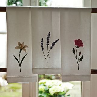 hand towel lily, lavender, rose by sibona