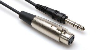 Hosa Cable STX110F 1/4 TRS to XLR Female Cable   10 Foot Musical Instruments