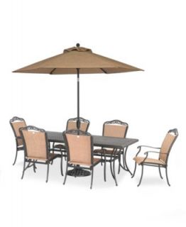 Beachmont Outdoor 7 Piece Set 84 x 42 Dining Table, 4 Dining Chairs and 2 Swivel Chairs   Furniture