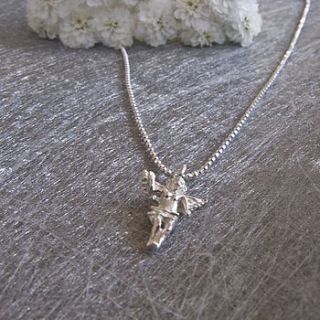 silver guardian angel necklace by tales from the earth