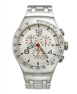 Swatch Watch, Mens Swiss Chronograph Windfall Two Tone Stainless Steel Bracelet 40mm YCS410GX   Watches   Jewelry & Watches