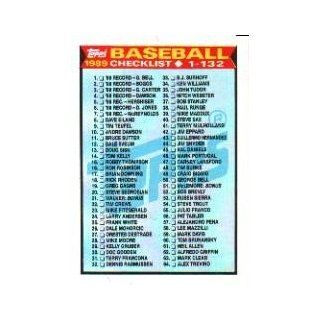 1989 Topps #118 Checklist 1 132 Sports Collectibles