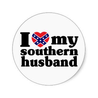 I (Rebel) Heart My Southern Husband Stickers