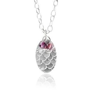 little silver and gemstone pendant by alison macleod