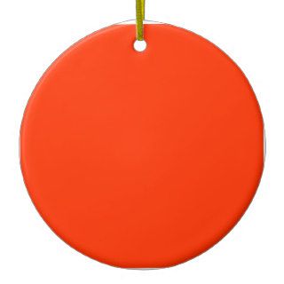 Solid Red Background Color Ornament
