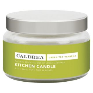 Caldrea 8 Ounce Green Tea Verbena Kitchen Candle