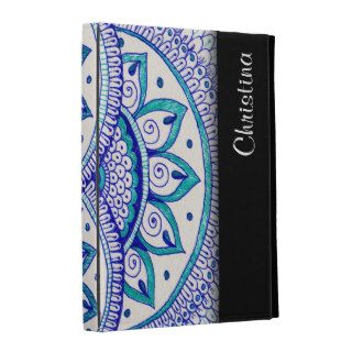 Ethnic Exotic Moroccan Indian Henna Tattoo Design iPad Folio Case