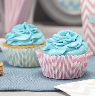 pastel pink and blue cupcake cases by ginger ray