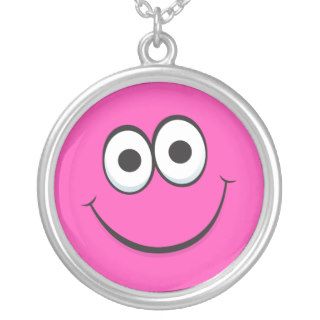 Funny happy cartoon face necklace