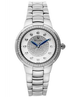 Bulova Accutron Watch, Womens Swiss Masella Diamond Accent Stainless Steel Bracelet 28mm 63R131   Watches   Jewelry & Watches