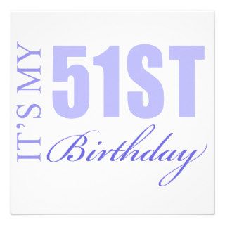 51st Birthday Gift Idea Custom Announcements