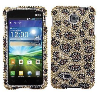 Asmyna LGP870HPCDM113NP Luxurious Dazzling Diamante Case for LG Escape P870   1 Pack   Retail Packaging   Leopard Skin Cell Phones & Accessories