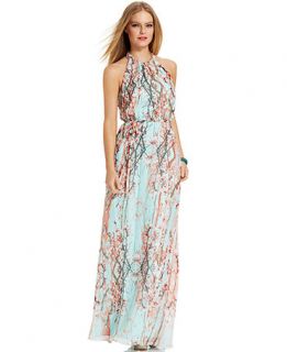 Jessica Simpson Floral Print Halter Maxi Dress   Dresses   Women
