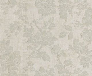 Brewster 112 48356 Damask Crackle Scroll Wallpaper, Light Gray/Silver    