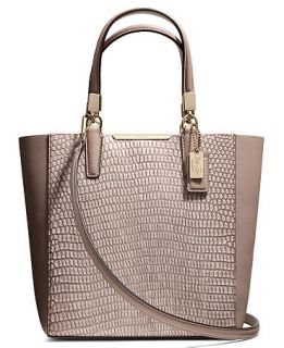 COACH MADISON MINI NORTH/SOUTH BONDED TOTE IN LIZARD EMBOSSED LEATHER   COACH   Handbags & Accessories