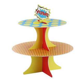 superhero pop art party cupcake stand by ginger ray