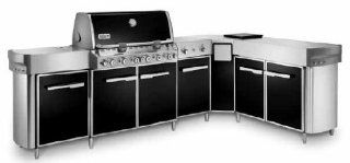 Weber Summit 294101 112" Gas Grill Center with 769 sq. in. Cooking Area, 6 Stainless Steel Burners, Infrared Rotisserie, Sear Station, Side Burner and Social Area Black, Natural Gas  Freestanding Grills  Patio, Lawn & Garden