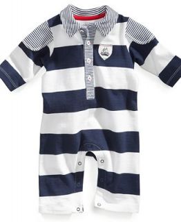 Little Me Baby Coverall, Baby Boys Drop Anchor Sail Stripe Coverall   Kids