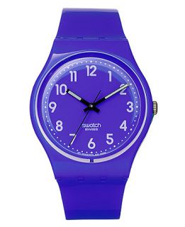Swatch Watch, Unisex Swiss Callicarpa Purple Polyurethane Strap 34mm GV121   Watches   Jewelry & Watches