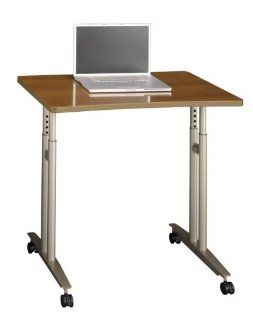 Bush Series C Adjustable Height Mobile Table in Mocha Cherry  Office Furniture 